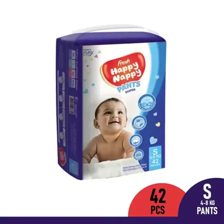 Fresh Happy Nappy Pants Baby Diaper (4-8Kg) - S 42pcs