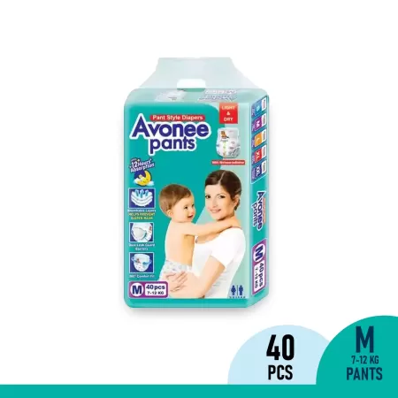 Avonee Pant Style Baby Diaper M (7 - 12) kg - 40pcs