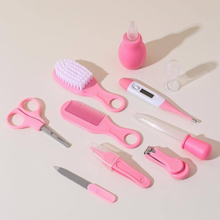 10 Pcs New-born Baby Kids Health Care Kit Set (Pink)