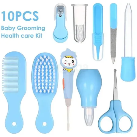 10 Pcs New-born Baby Kids Health Care Kit Set (Blue)