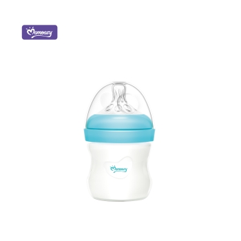 momeasy natural glass feeding bottle 120ml sky-blue 44911